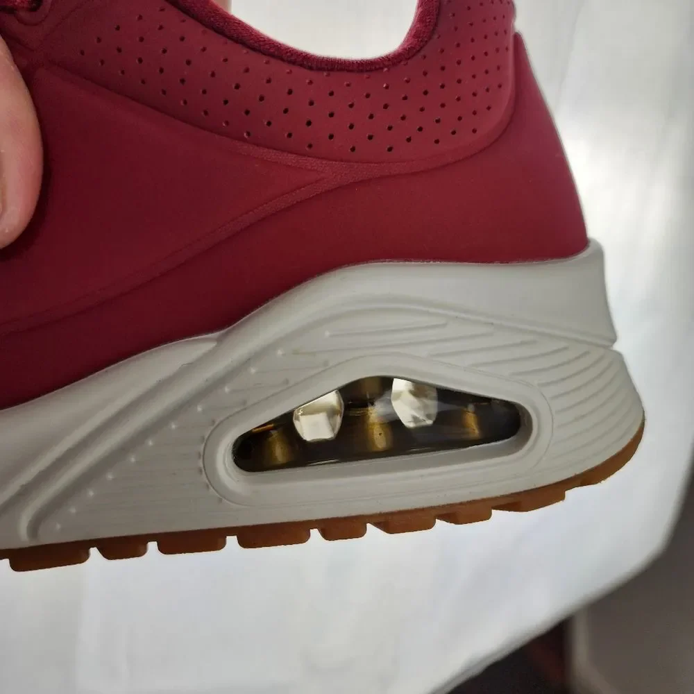 Skechers Women's Red Sneakers Size 6 Memory Foam Athletic Walking Shoes - Picture 12 of 15